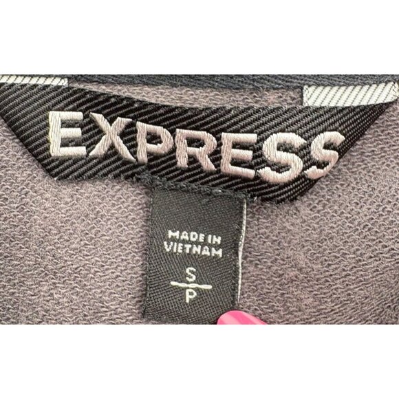 Express Women's Leopard Print Jacket Size Small Knit gray black - Picture 2 of 6